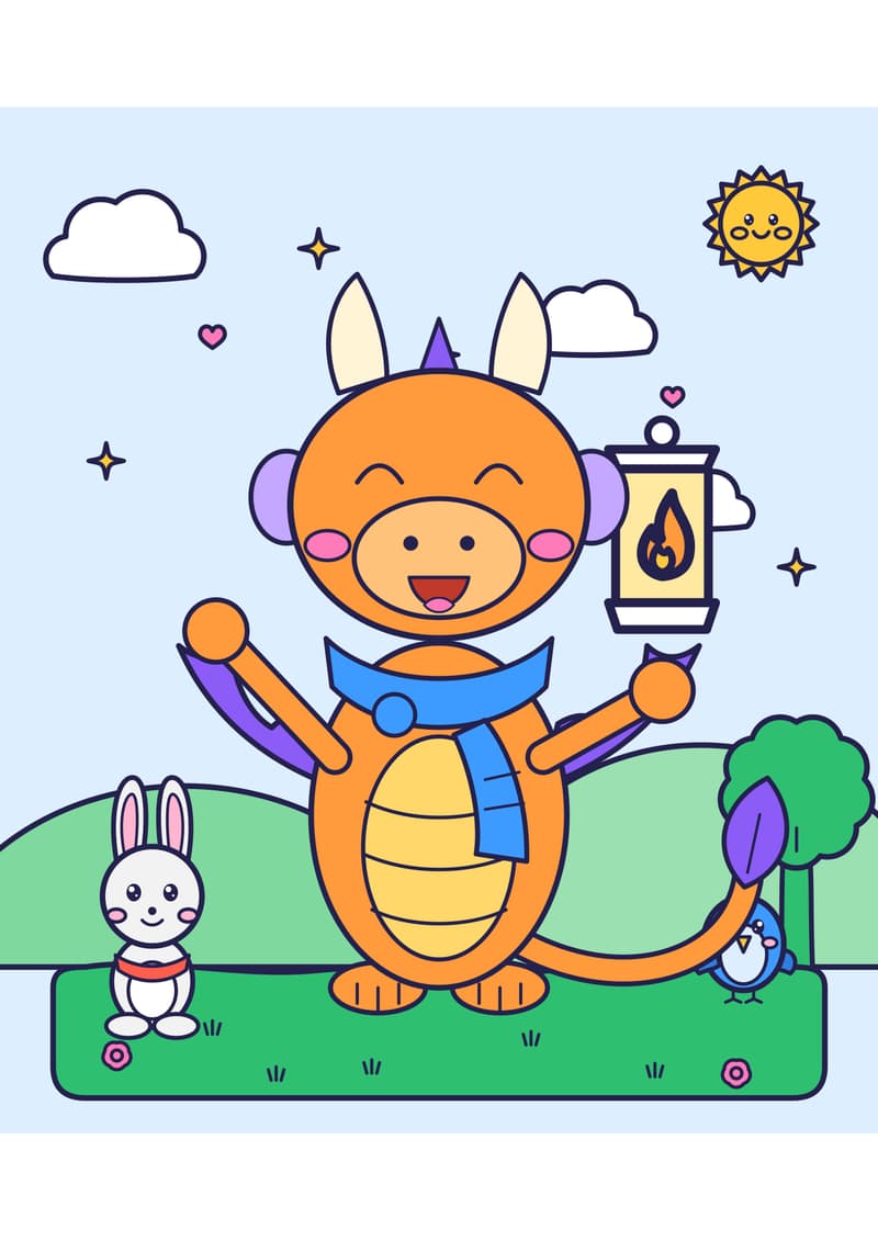 Plume, le petit dragon